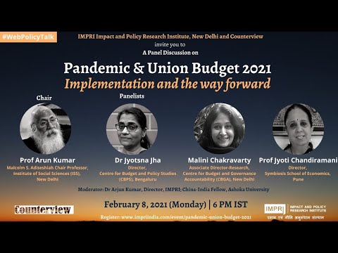 IMPRI Panel Discussion on Pandemic and Budget Implementation and Way Forward